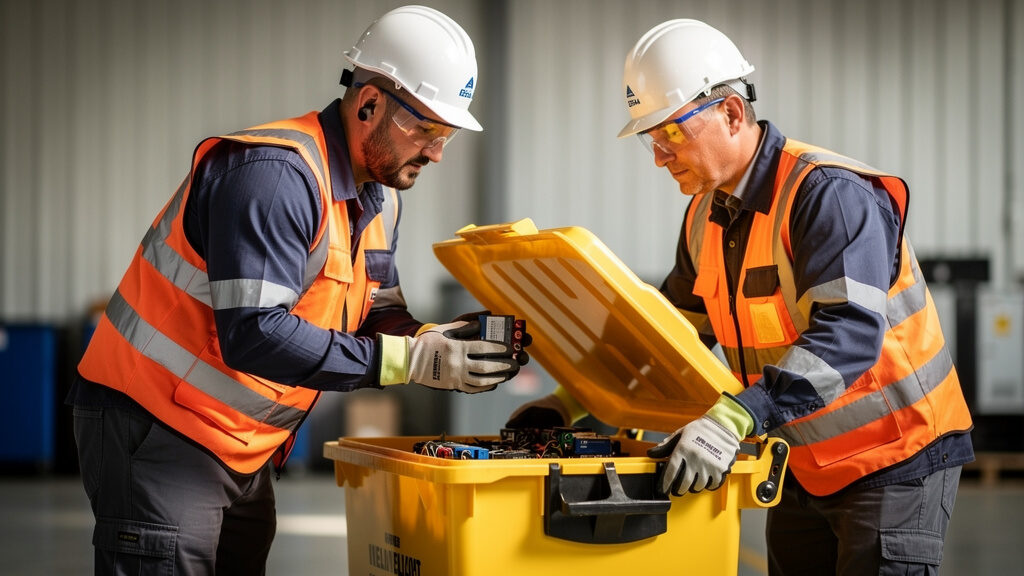 Battery disposal collection of various battery types in Indianapolis