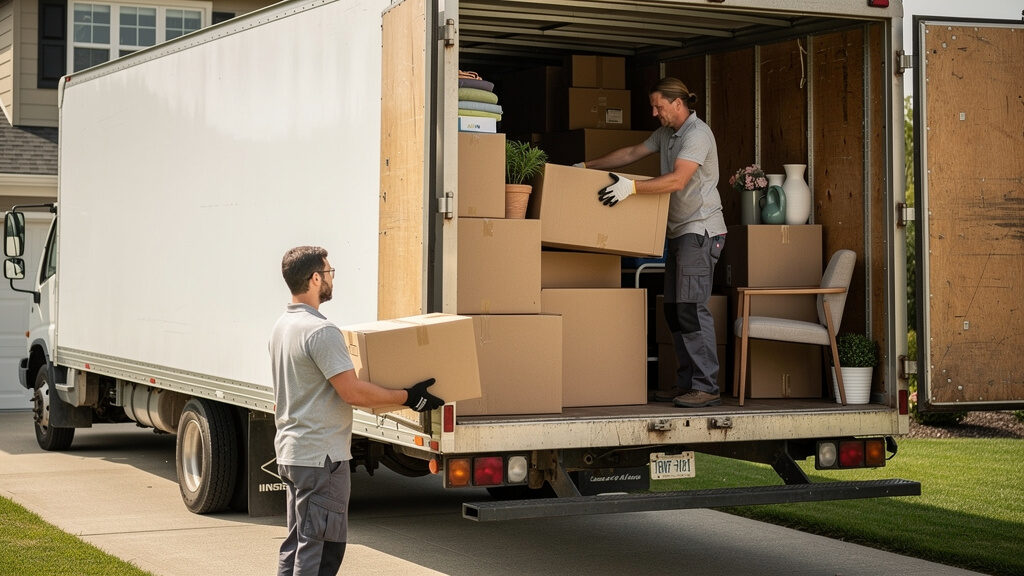 Eviction property debris being professionally cleared
