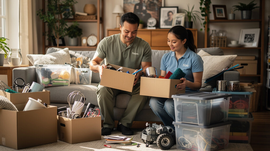 DS Hauling carefully clearing a heavily cluttered room in Indianapolis