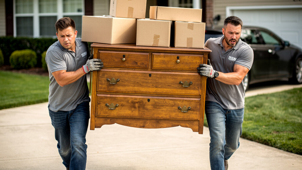 DS Hauling crew clearing out a living room