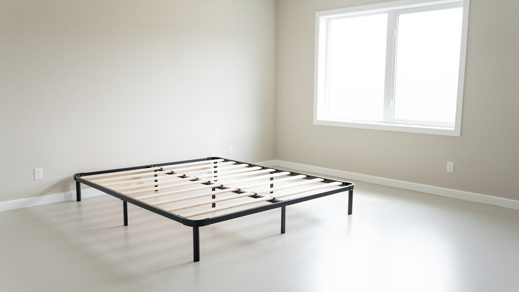 A used mattress leaning against a wall in an Indianapolis bedroom