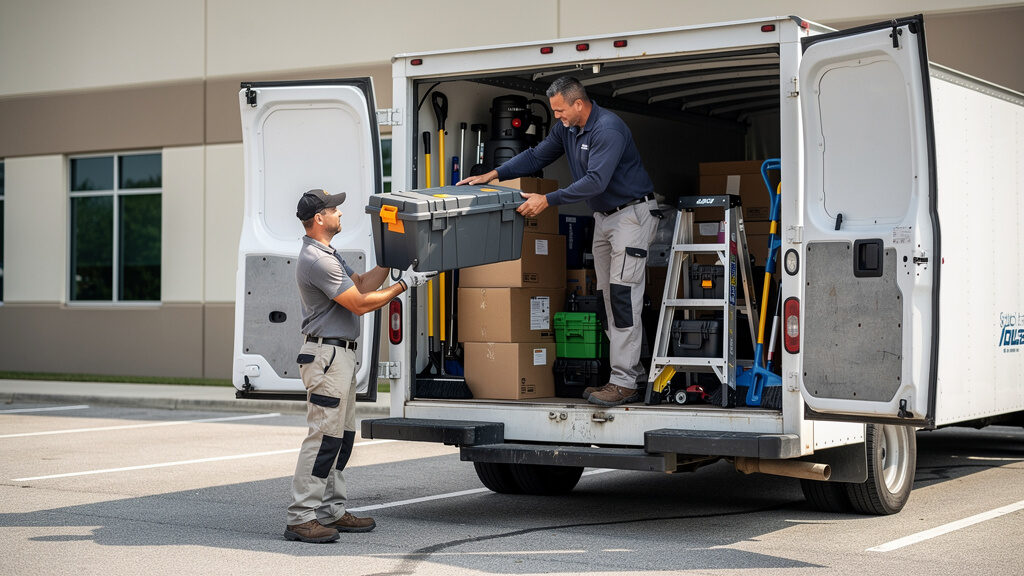 Tenant turnover property debris being cleared