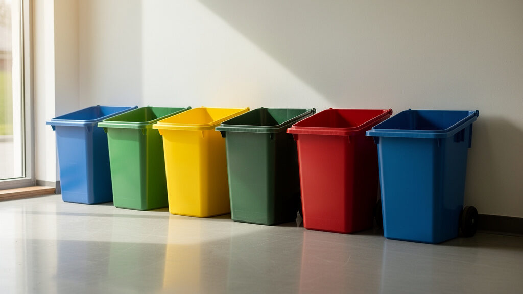 A pile of sorted recyclable materials ready for facility delivery in Indianapolis