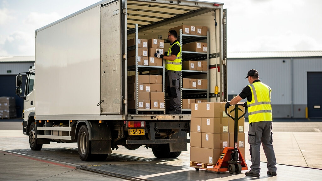 Warehouse inventory being efficiently loaded and removed
